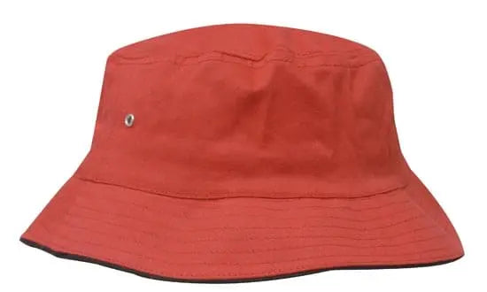 Headwear Bucket Hat With Sandwich Trim Brushed Heavy Sports Twill *no Sandwich* X12 - City Workwear